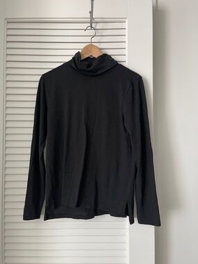 Madewell Black Long Sleeve Turtleneck Top